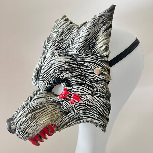 Wolf mask Half Mask latex Face Mask Cosplay Mask - Picture 1 of 5